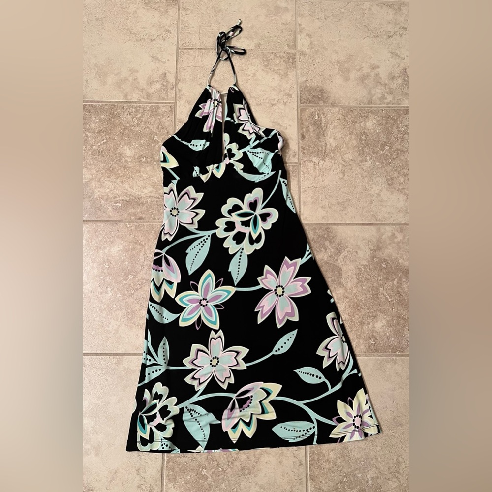Bebe halter floral dress